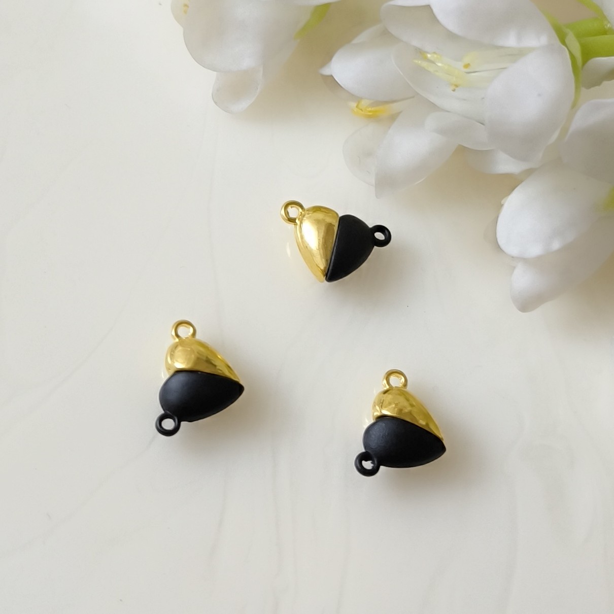 قفل مگنتی دوستی طرح قلب دورنگ(فروش بصورت دانه ای)