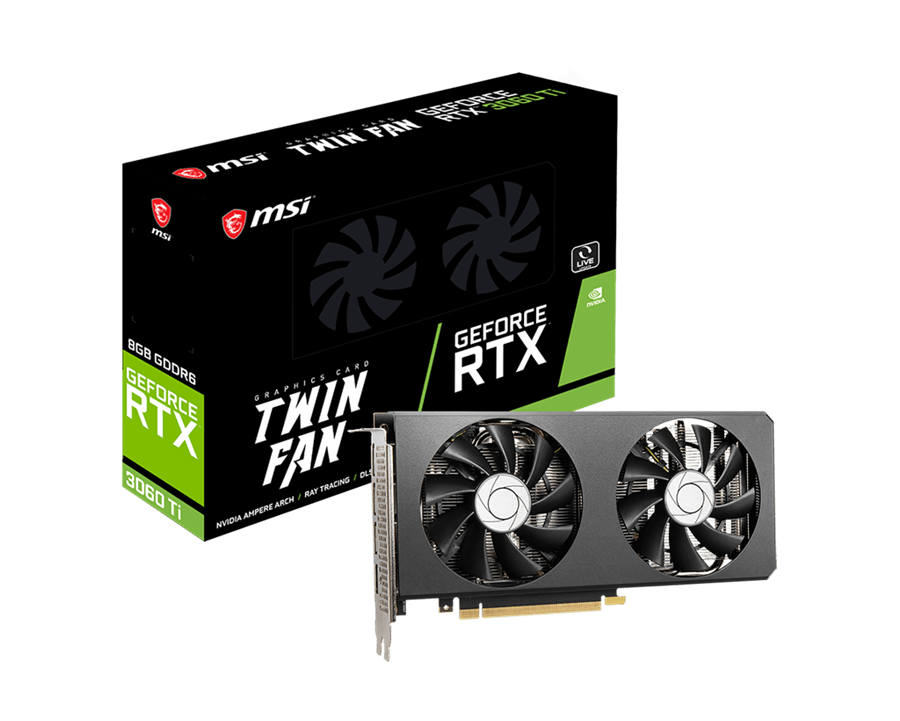 کارت گرافیک  ام اس آی مدل GeForce RTX™ 3060 Ti TWIN FAN حافظه 8 گیگابایت