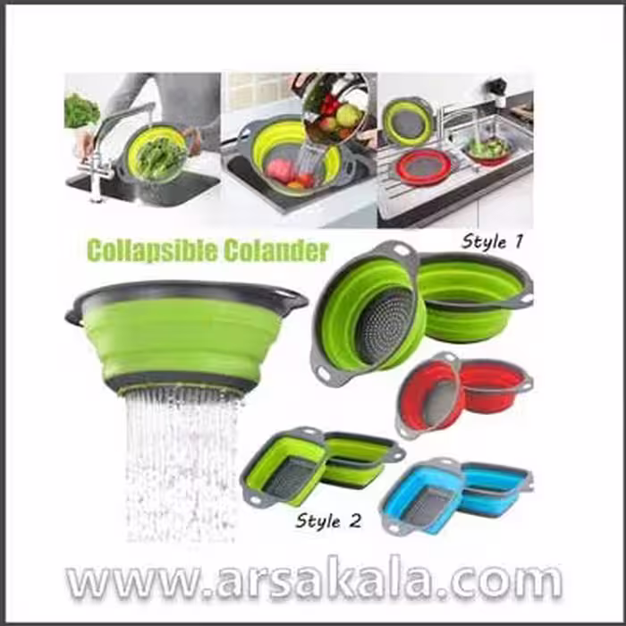 سبد آبکش سیلیکونی تاشو foldable