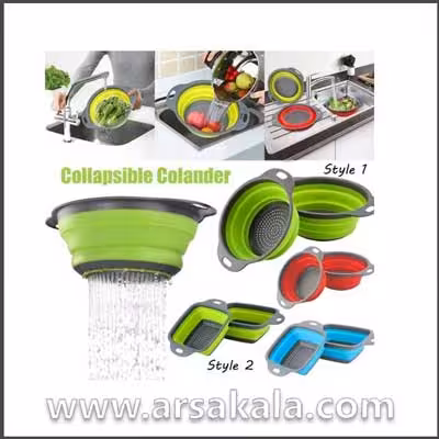 سبد آبکش سیلیکونی تاشو foldable