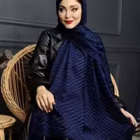 شال مخمل پاییزه آینه ای پومدار