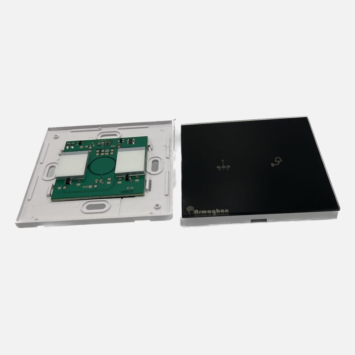 کلید لمسی ارمغان مدل LUXE دو پل رنگ مشکی