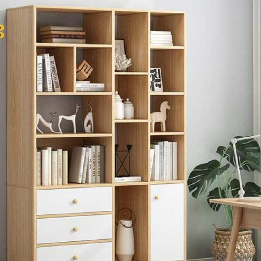 کتابخانه  بدون درب تمام ملامینه