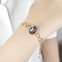 دستبند نگین سوارسکی صورتی برند ژوپینگ کد 7729