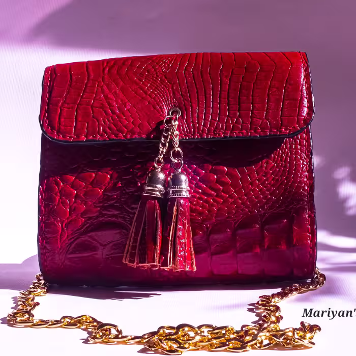 کیف دوشی زنانه چرمی دست دوز