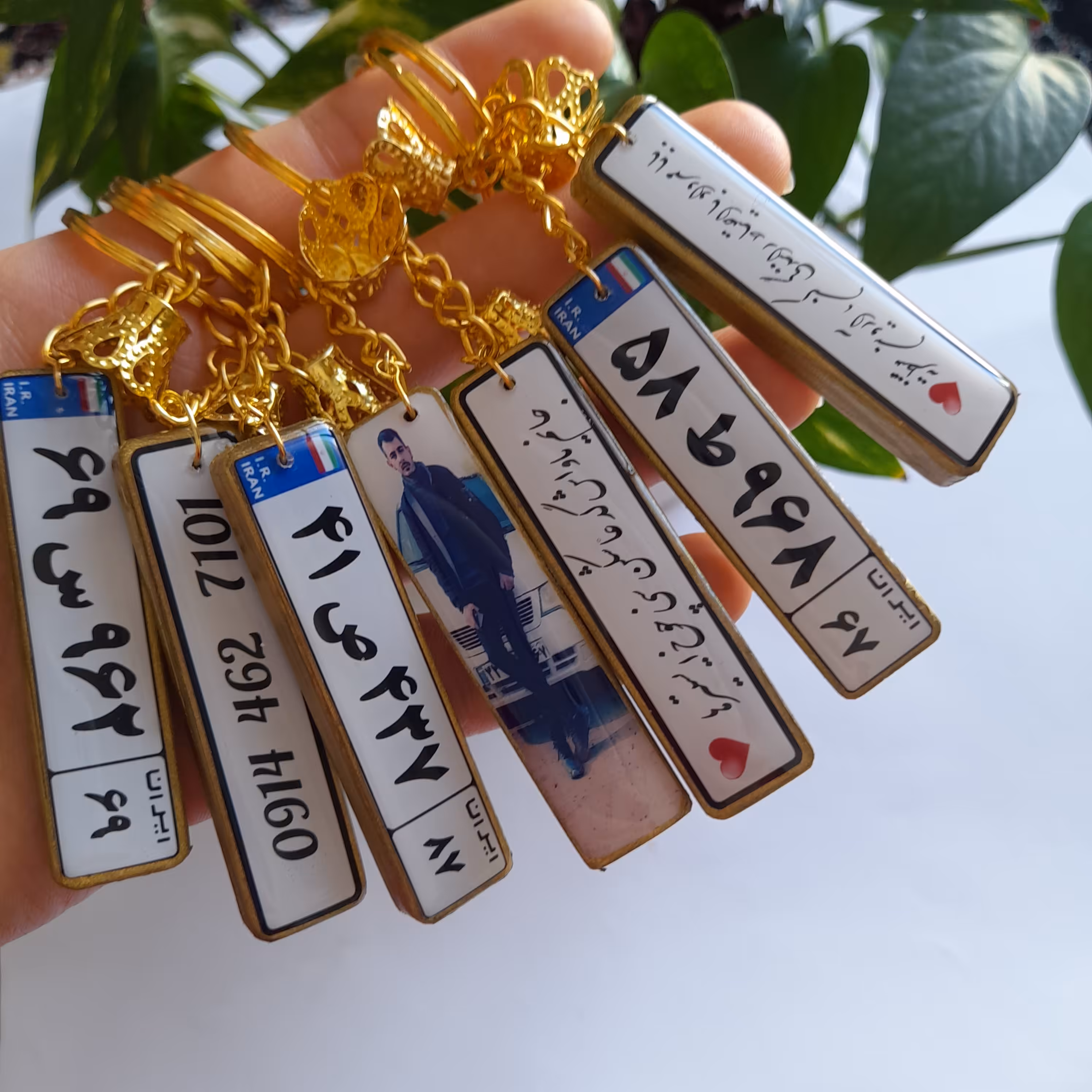 جاکلیدی پلاک ماشین سرکلیدی  یا جاسوئیچی  پشت و رو پلاک و جمله دلخواه