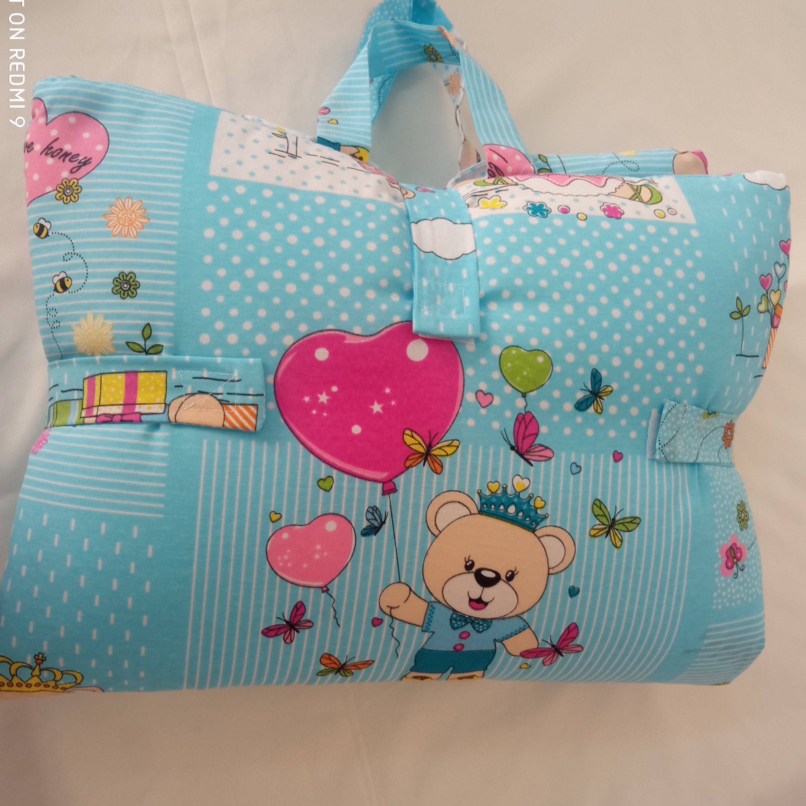 سرویس خواب مسافرتی نوزاد  به همراه تشک تعویض طرح خرس آبی