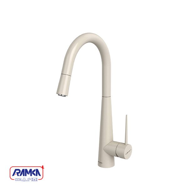 شیر آشپزخانه شاوری شودر مدل ایتن شیری کروم