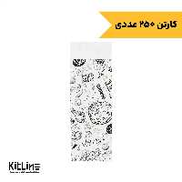 پاکت یکبار مصرف کاغذی قاشق و چنگال 9×22 سانتیمتری طرح رگباری سبز و مشکی (کارتن 250 عددی)