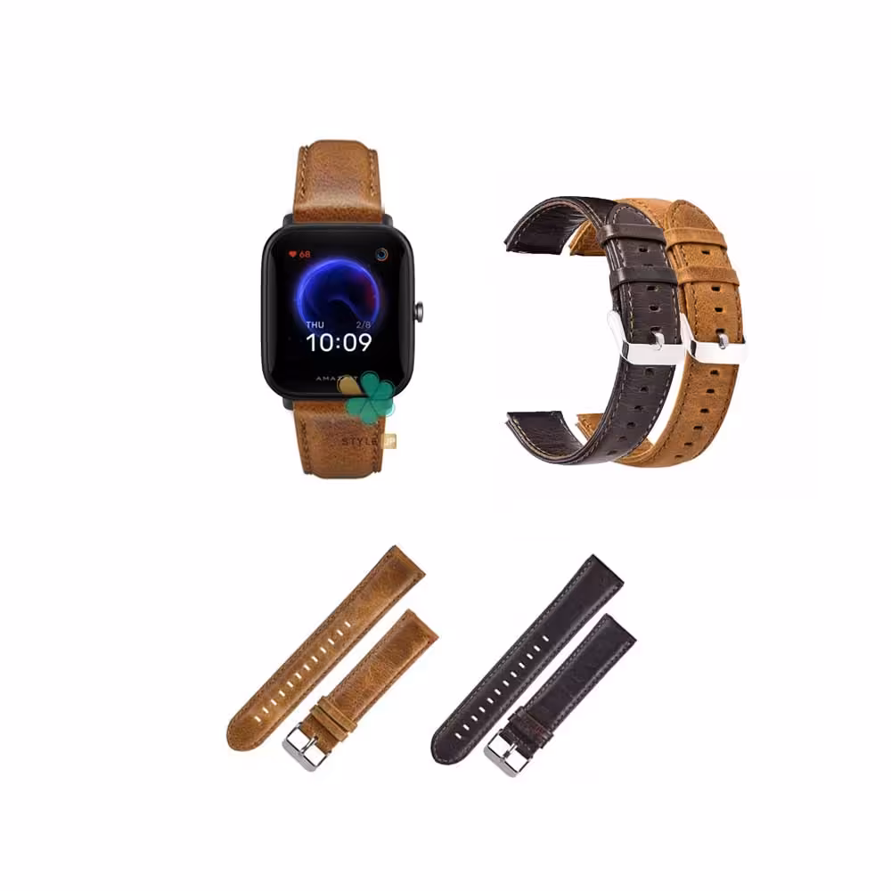 بند چرمی ساعت شیائومی Amazfit Bip U مدل Genuine Leather