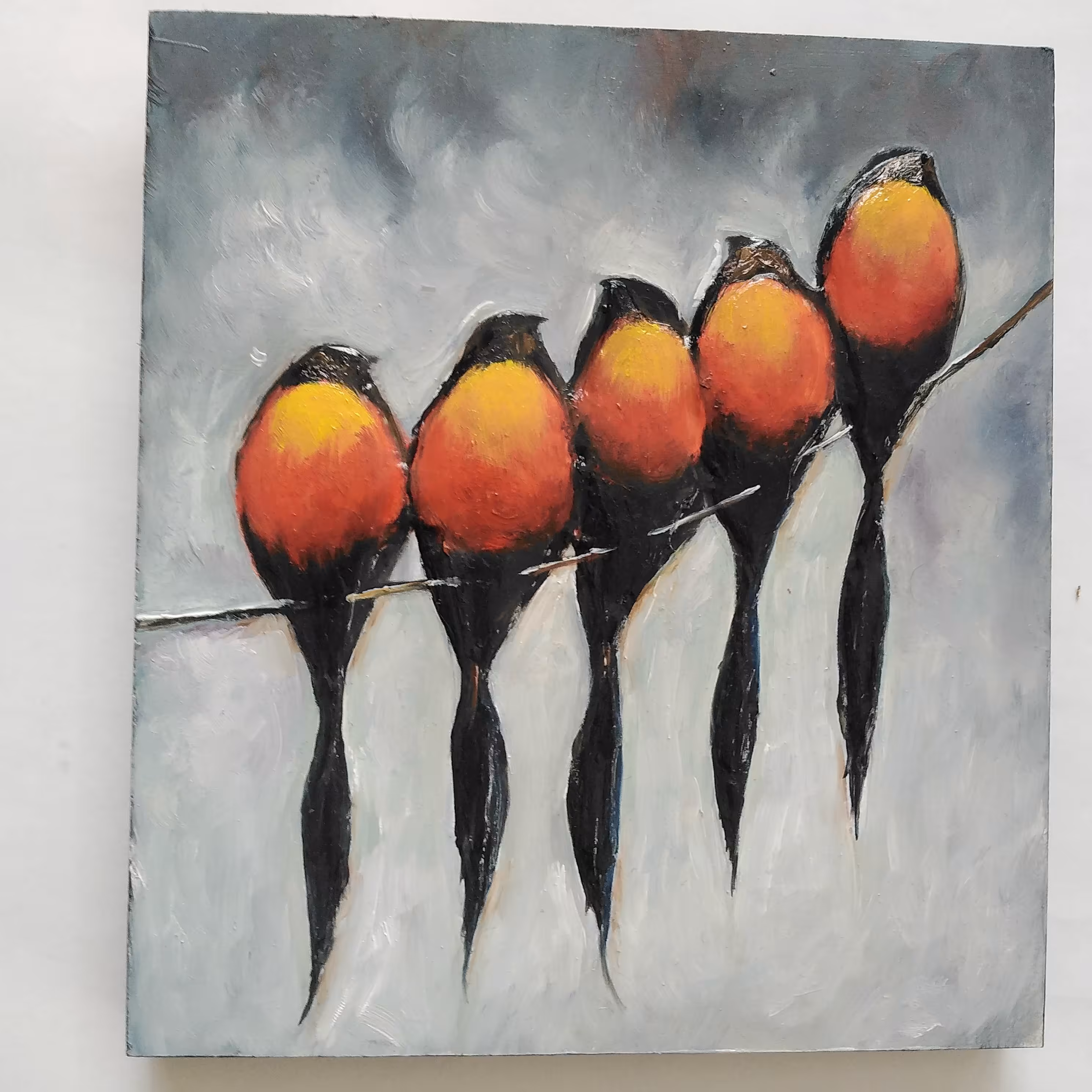 تابلو  رنگ روغن در اندازه 16 در 18 با طرحی برجسته کار شده روی شاسی مناسب اتاق خواب کودک 