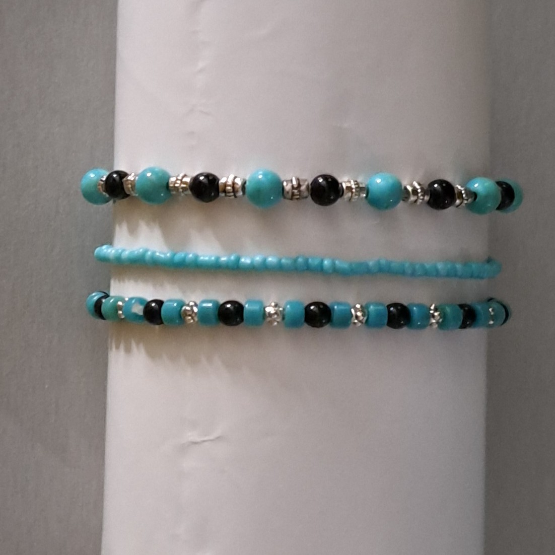 ست دست بند فیروزه ای 