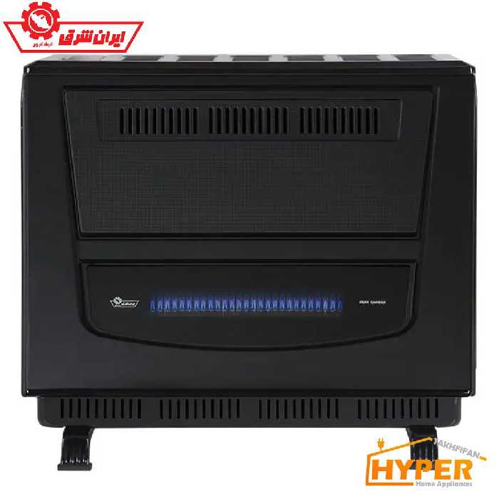 بخاری گازی ایران شرق AM210 آذرمهر طرحدار مشکی