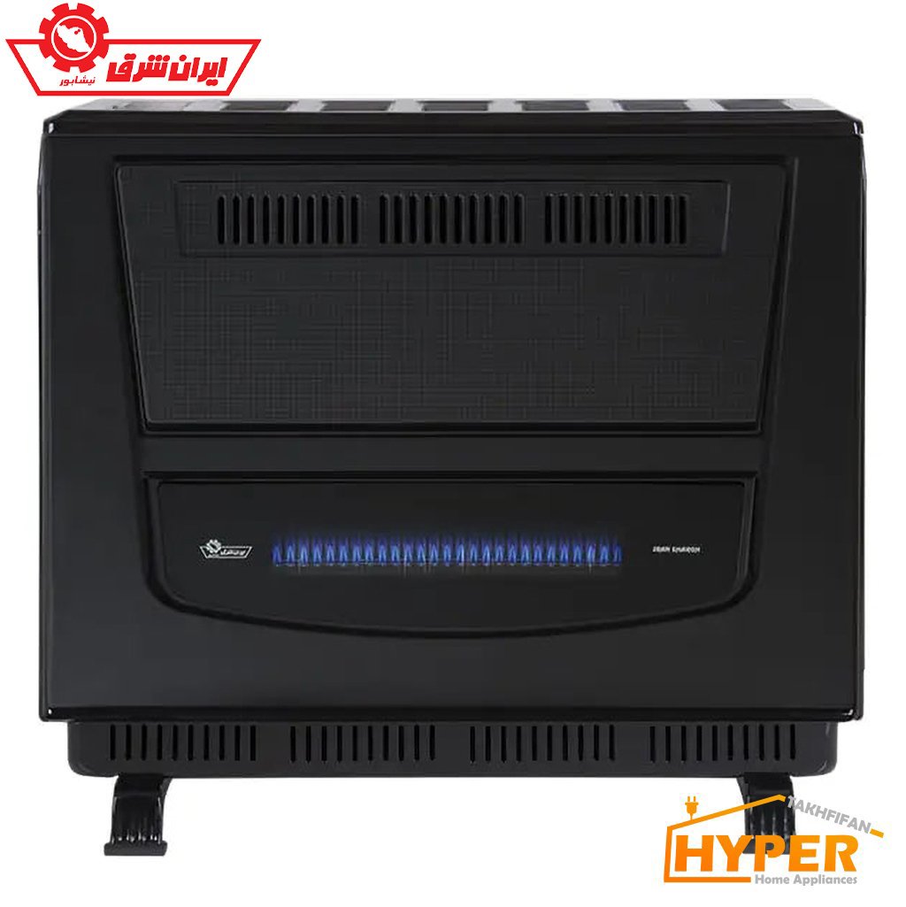 بخاری گازی ایران شرق AM210 آذرمهر طرحدار مشکی