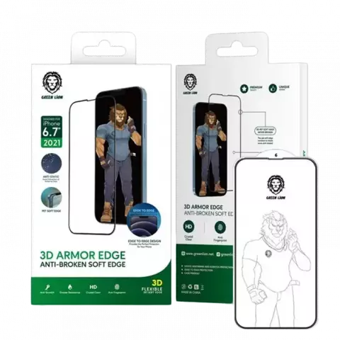 محافظ صفحه نمایش Green Lion مدل 3D Armor Edge مناسب برای iPhone 13 Pro Max