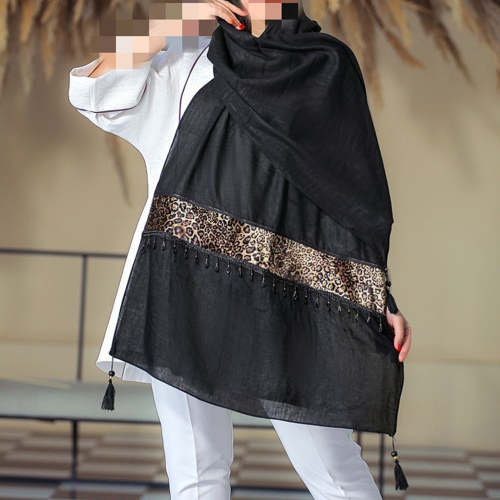 شال نخی پتینه مزونی منگوله دار