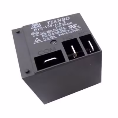 مجموعه 2 عددی رله فیش خور - کولری 24 ولت 30 آمپر T91 مارک TIANBO کد HJQ-15F-1-S-Z