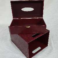 جعبه سطل و دستمال پذیرایی  زرشکی