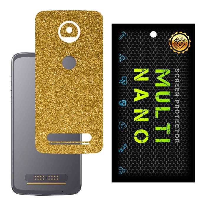 برچسب پوششی MultiNano مدل X-G1F-Gold برای پشت موبایل موتورولا Moto Z2 Play