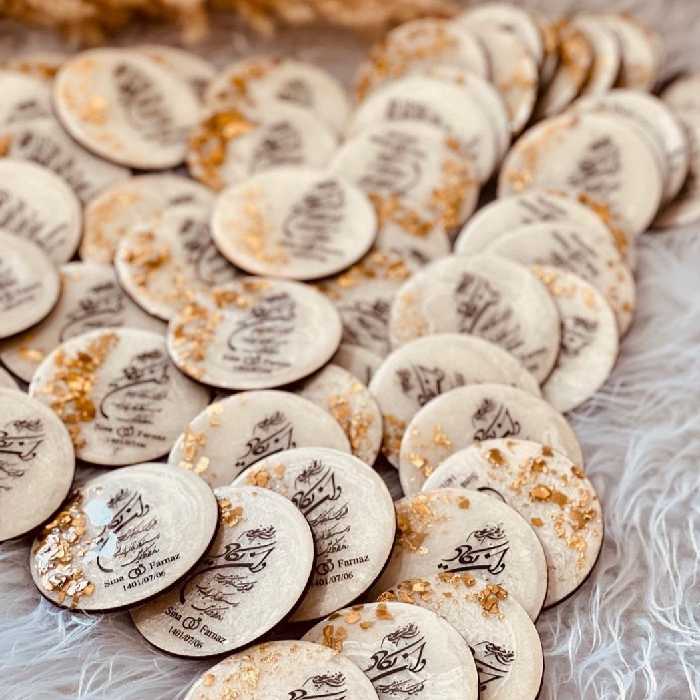 گیفت عقد وعروسی باطرح ومتن دلخواه شما