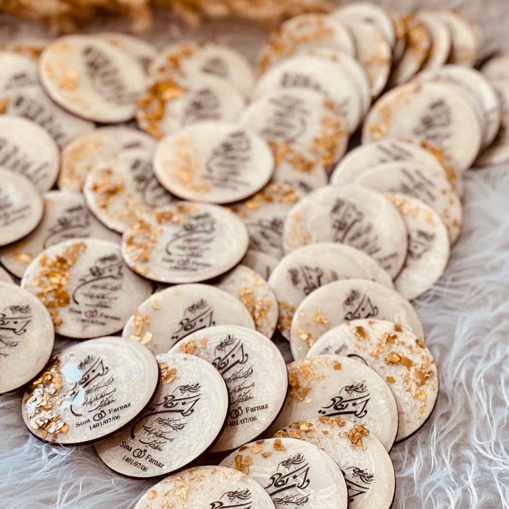 گیفت عقد وعروسی باطرح ومتن دلخواه شما