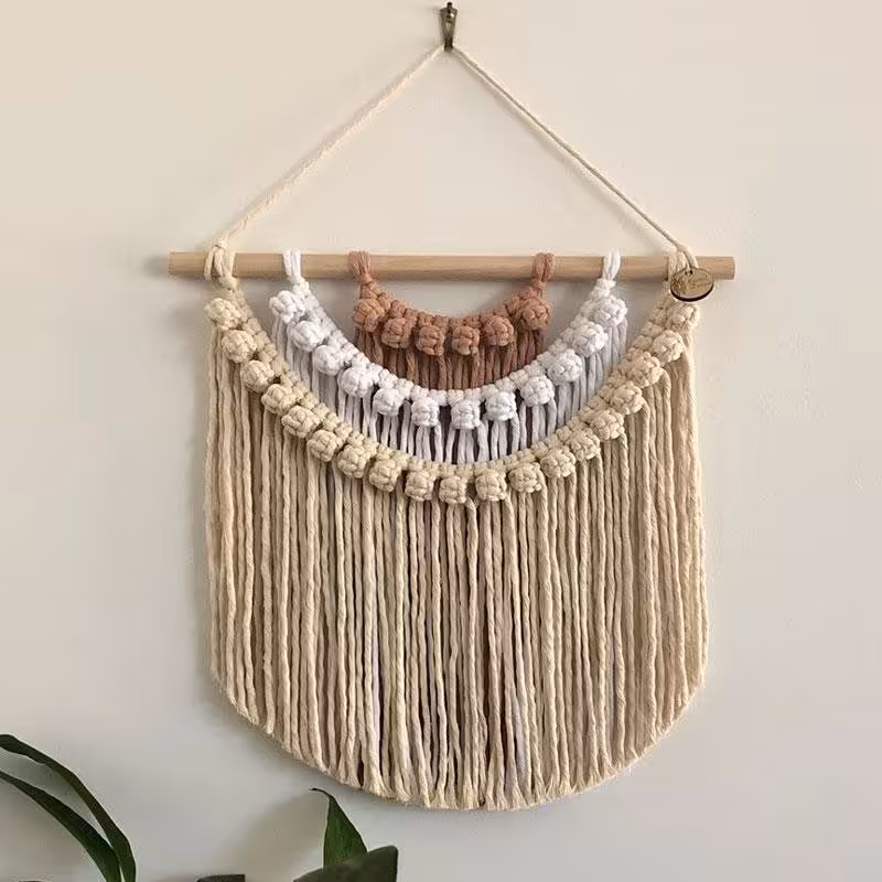 دیوارکوب دکوراتیو مکرومه طرح شیک