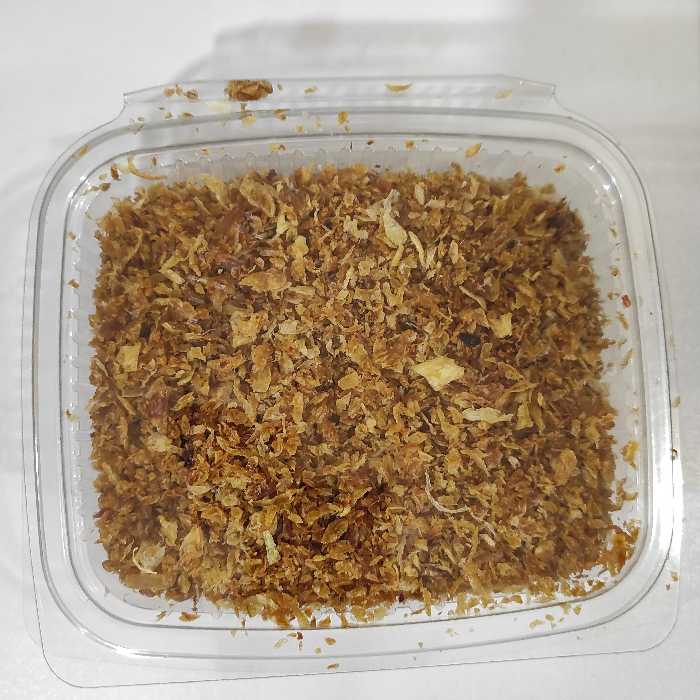 پیاز سرخ شده  خانگی نگینی ،بدون روغن 200گرمی سرخ شده با بهترین روغن