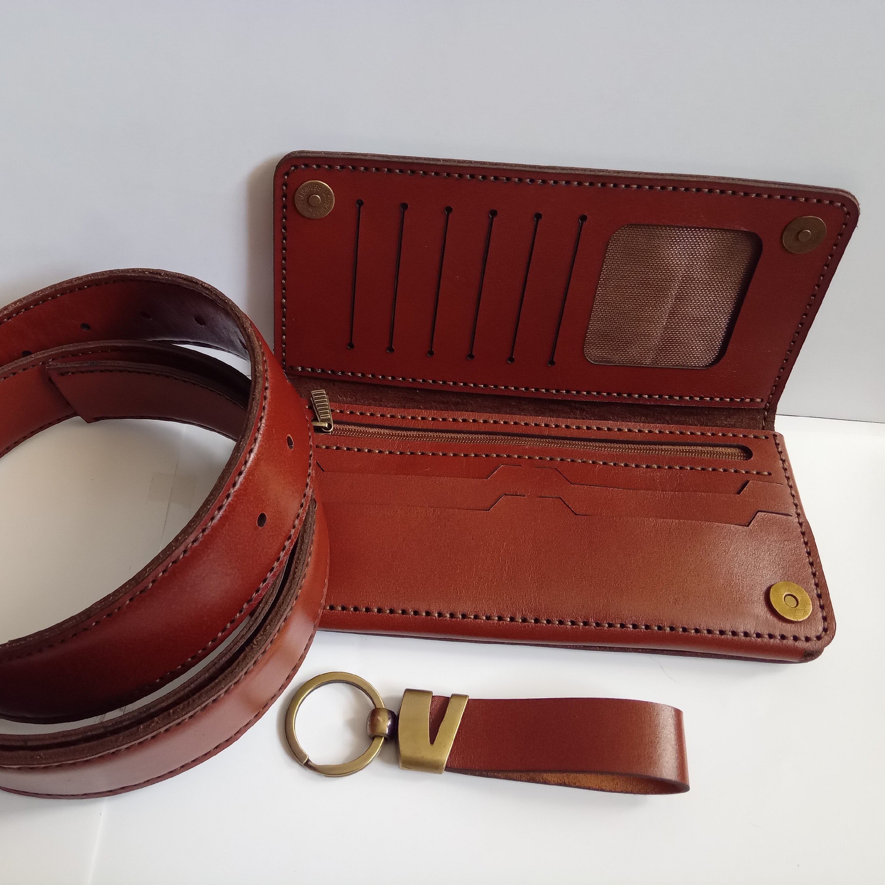 ست چرم قهوه ای