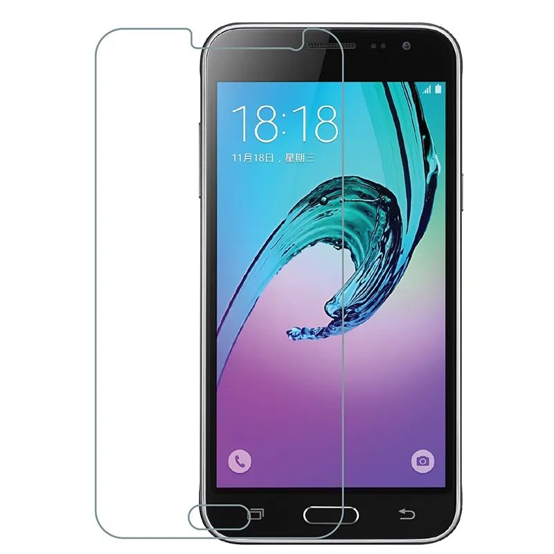 پک دوعددی گلس شیشه ای شفاف گوشی سامسونگ J3 2016 یا J310