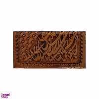 کیف پول چرم نگار طرح شعر و حصیر کد 207102