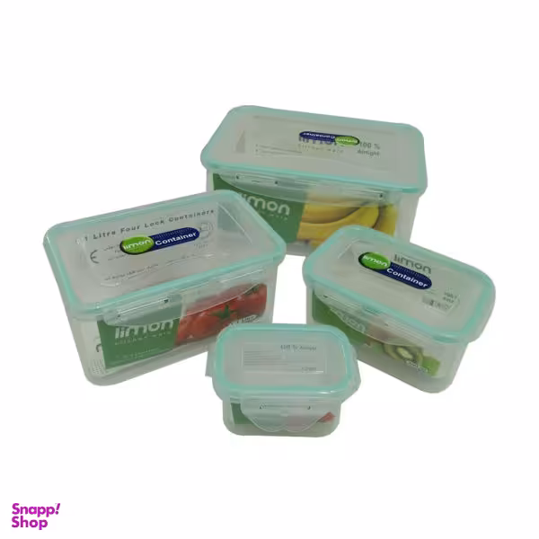 ظروف نگهدارنده لیمون مدل 702 مجموعه 4 عددی