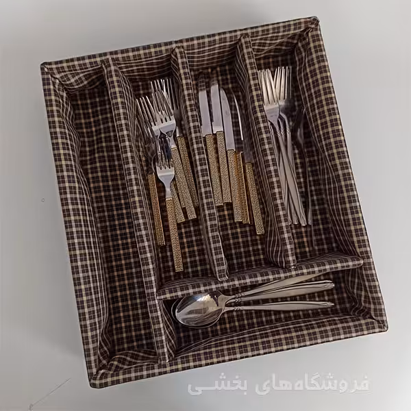 جا قاشقی مدل چرمی 5 خانه