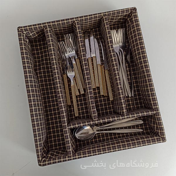 جا قاشقی مدل چرمی 5 خانه