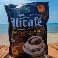 قهوه فوری علی کافه بلک گلد 40 عددی با عصاره جینسینگ