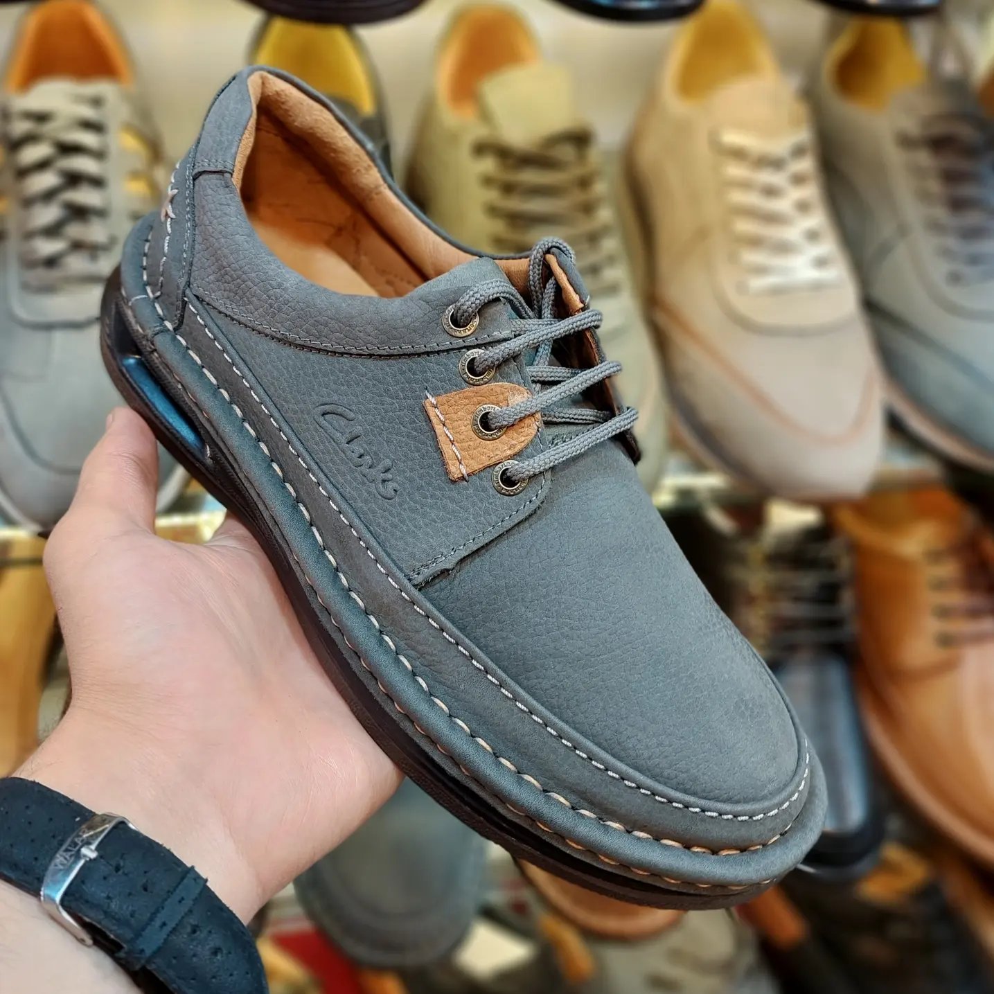 کلارک مردانه تمام چرم جدید و شیک طبی فوق العاده راحت و باکیفیت