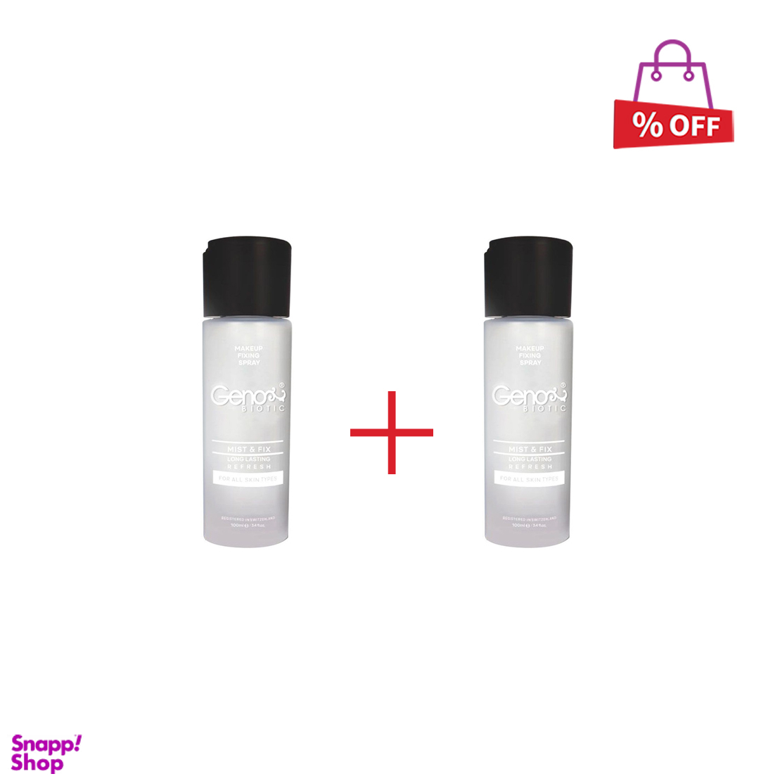 اسپری رطوبت رسان و تثبیت کننده آرایش ژنوبایوتیک (Geno biotic) مدل MIST و FIX حجم 100 میلیلیتر مجموعه 2 عددی