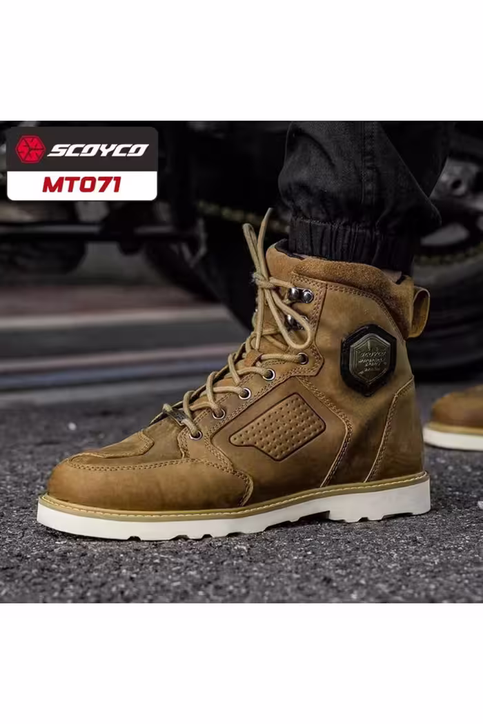 کفش و بوت موتورسیکلت MT071 BROWN پوتین اورجینال Scoyco