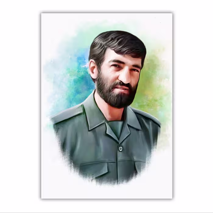تابلو شاسی مدل شهید احمد متوسلیان سایز 20 در 28 کد 61
