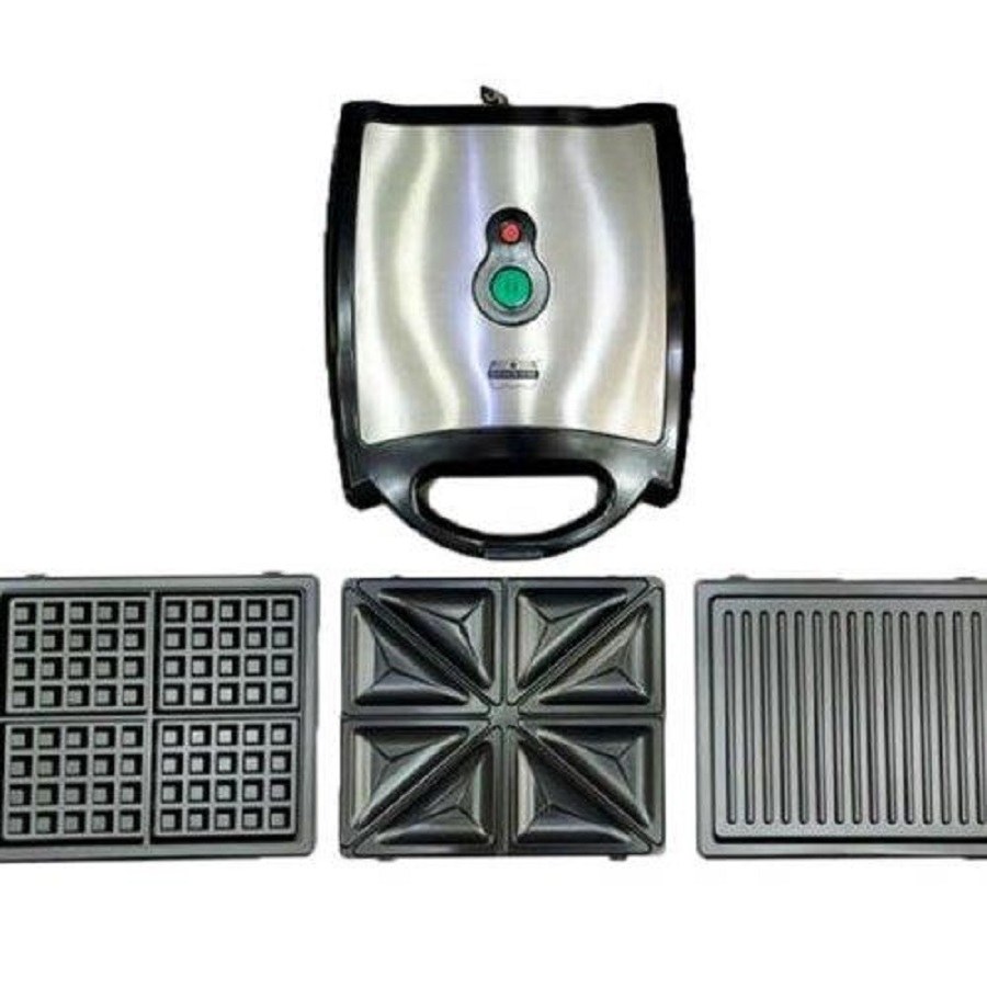 اسنک و ساندویچ ساز سه کاره رومانتیک هوم سایز بزرگ مدل HS-710 دو رنگ سفید و مشکی