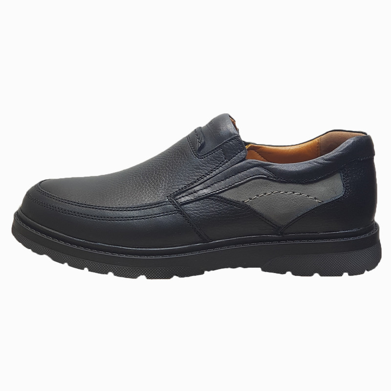 کفش روزمره مردانه مدل چرم طبیعی کد 0085 رنگ مشکی 