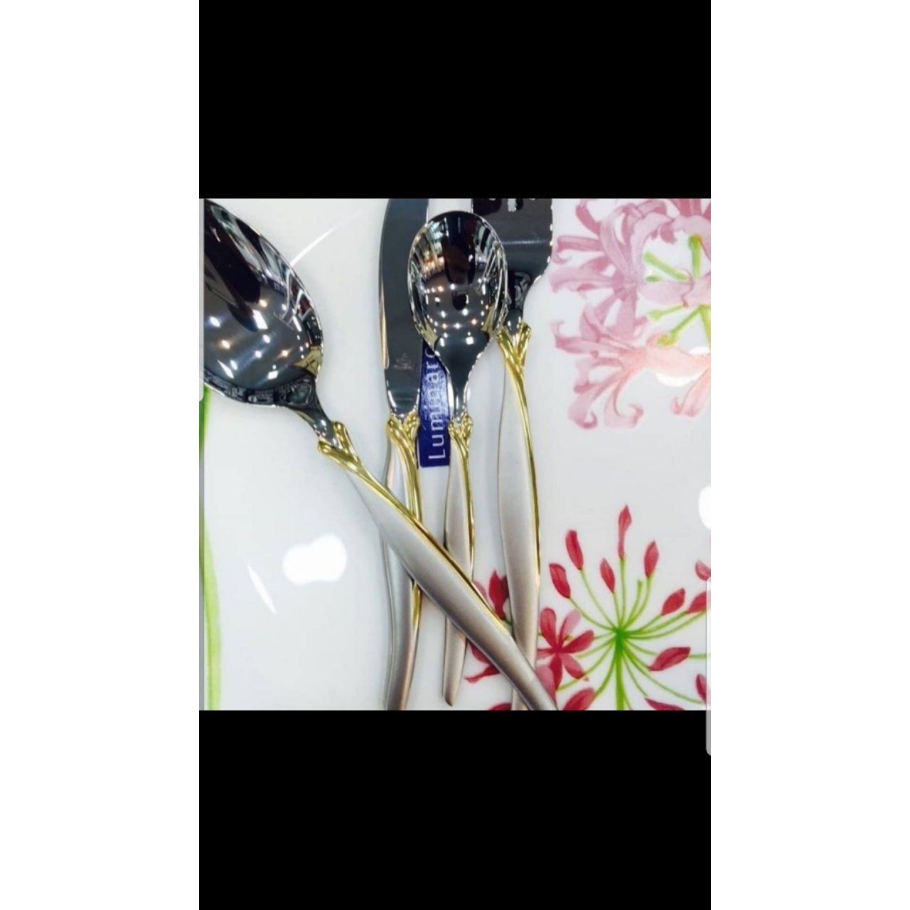 سرویس قاشق و چنگال 12 نفره مارک آلمانی عرشیا طرح موج طلایی