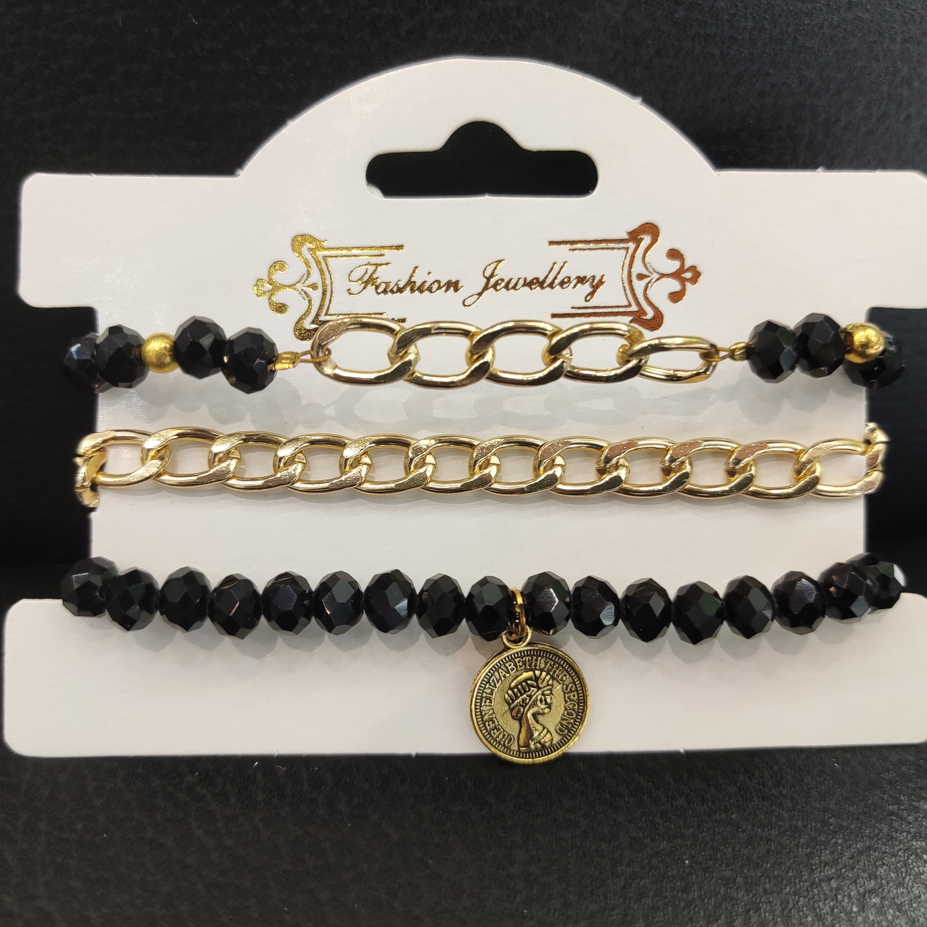 دستبند کریستالی 3عددی رنگی ،دستبندمهره ای،دستبند اسپرت