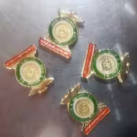 آرم فلزی ریز کنگره دانه ای(فروشگاه بسم الله)