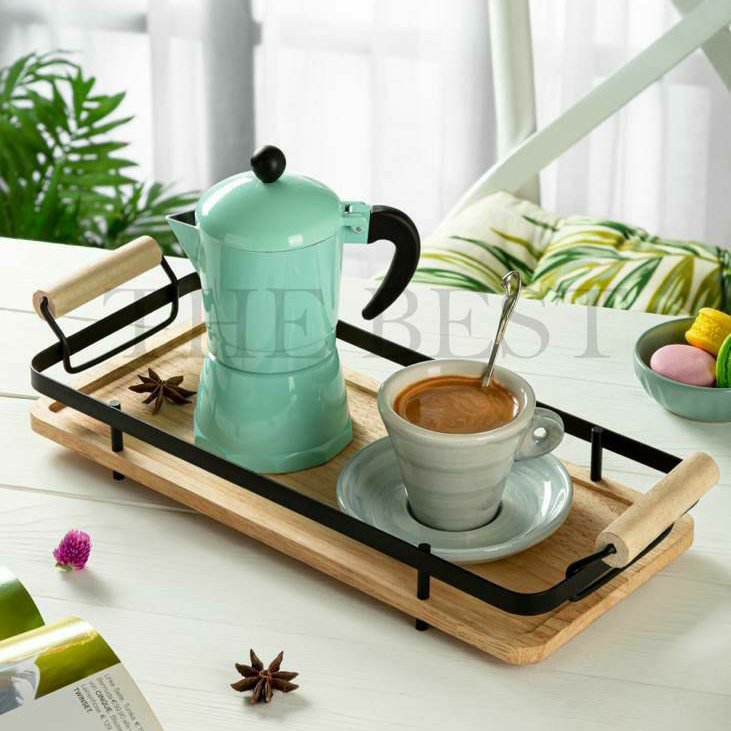 سینی رولتی کف و دسته چوبی ایکیا سایز کوچک و بزرگ کیفیت عالی