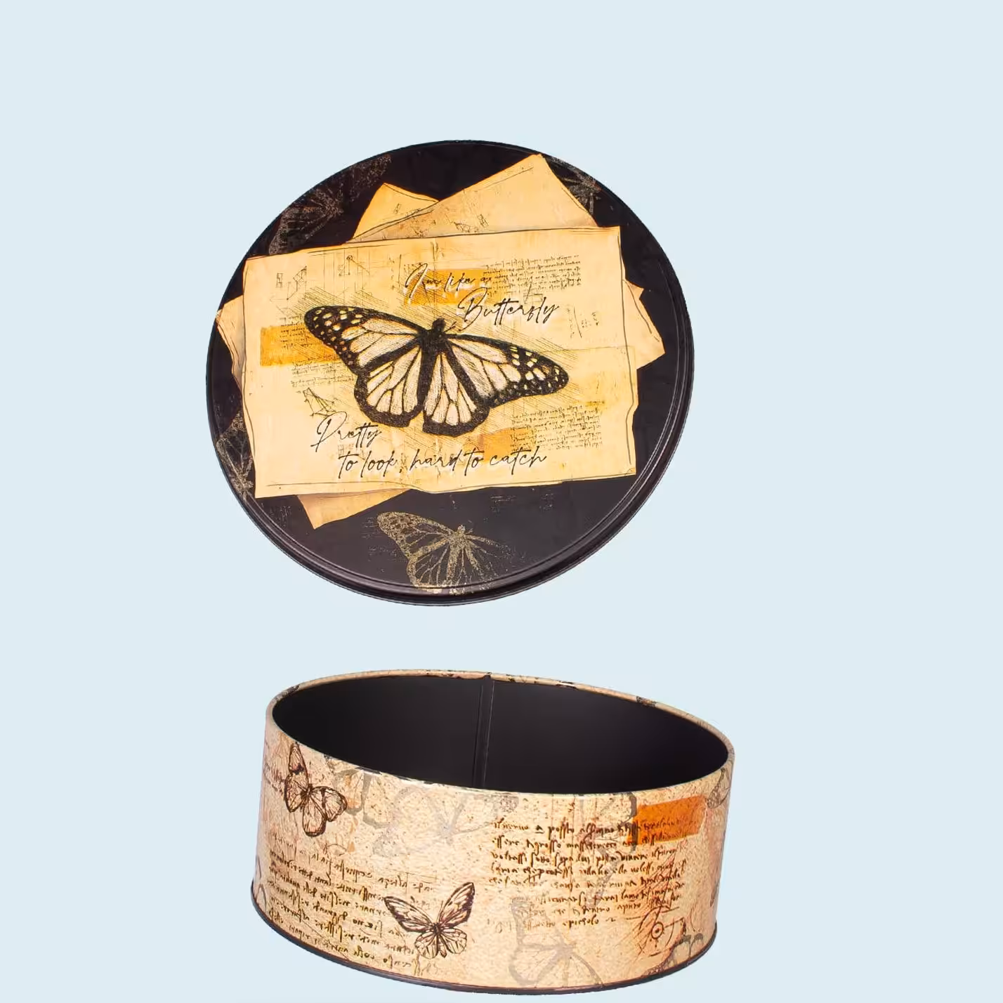 جعبه هدیه مریخ سه طرح پروانه بزرگ