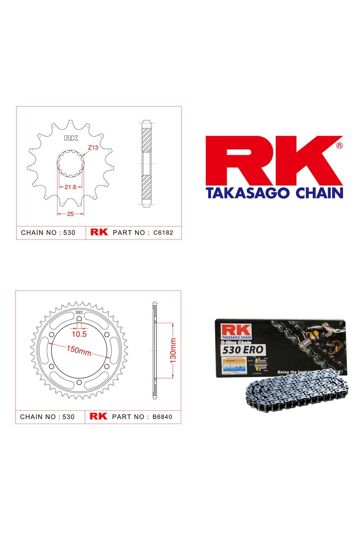 FZS 600 FAZER RK GEAR 530 ERO O RING 15 48T 2002 2003 Yamaha