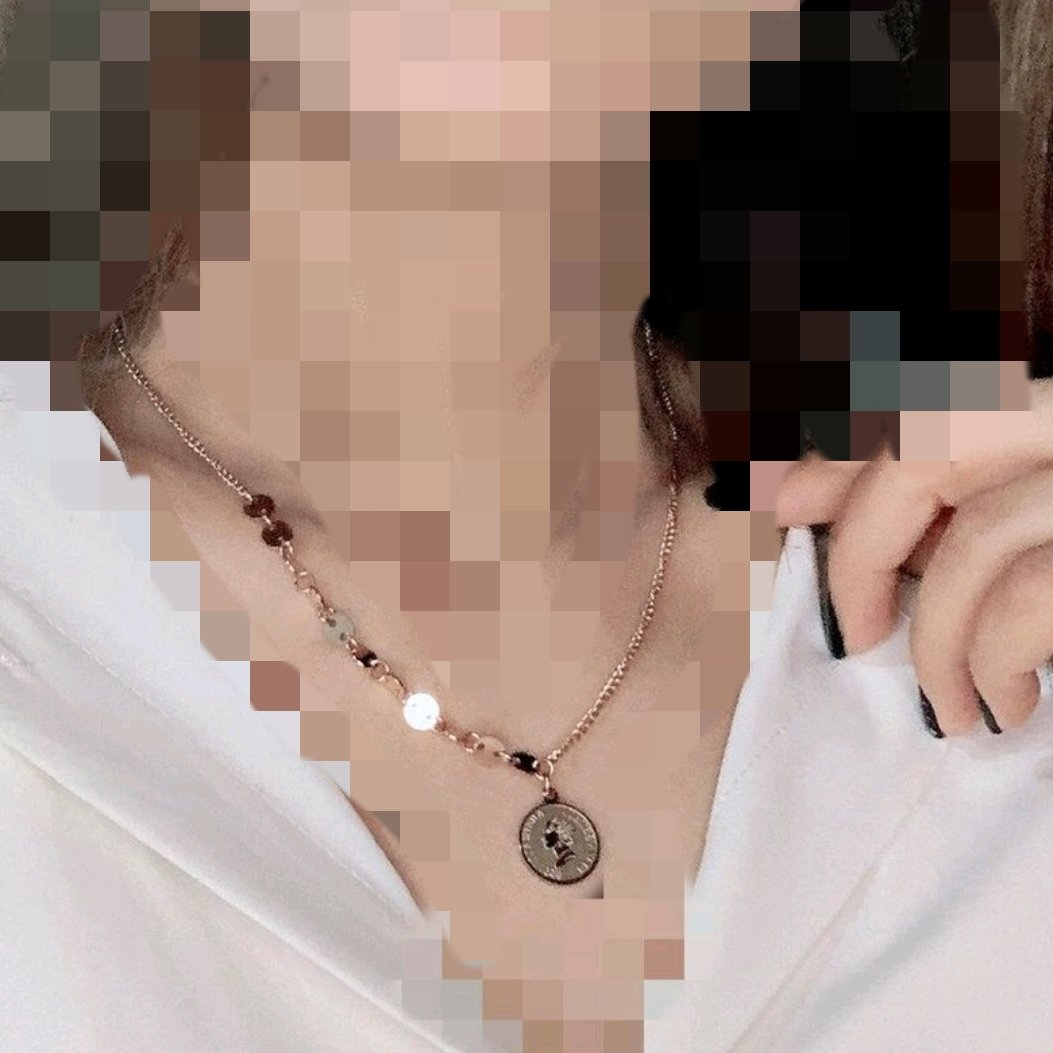 گردنبند زنجیر سکه ای و‌سکه الیزابت استیل