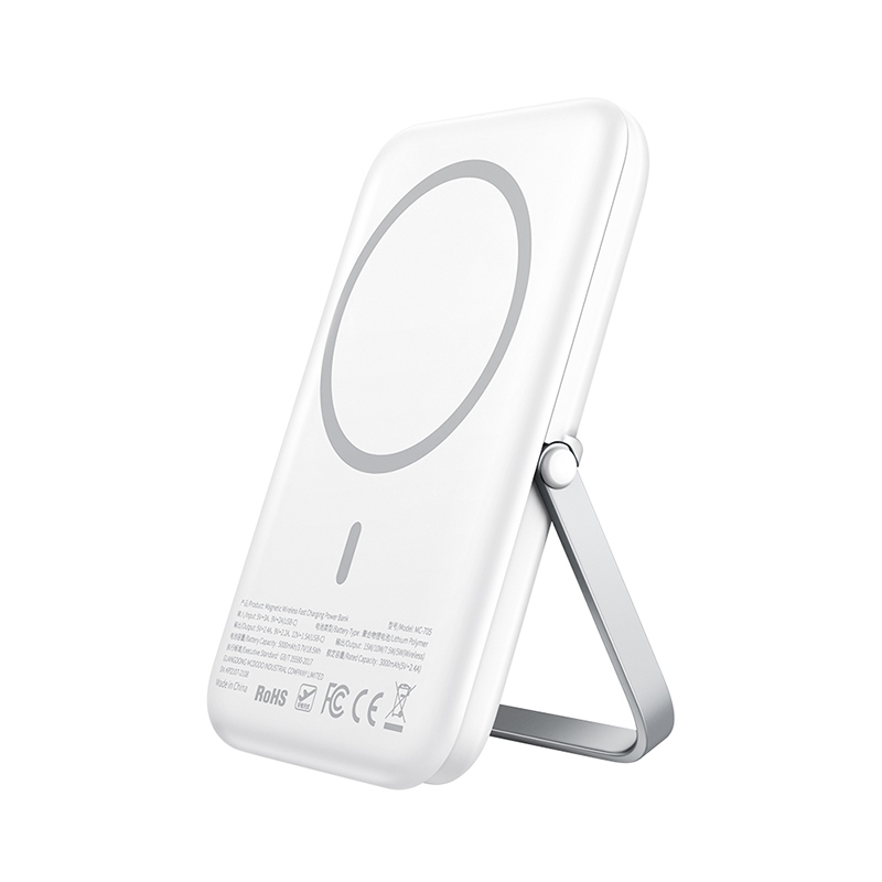 پاوربانک وایرلس 5000 مگنتی مک دودو Mcdodo MC-7050 Magsafe PD Power Bank توان 20 وات دارای استند (سفید)
