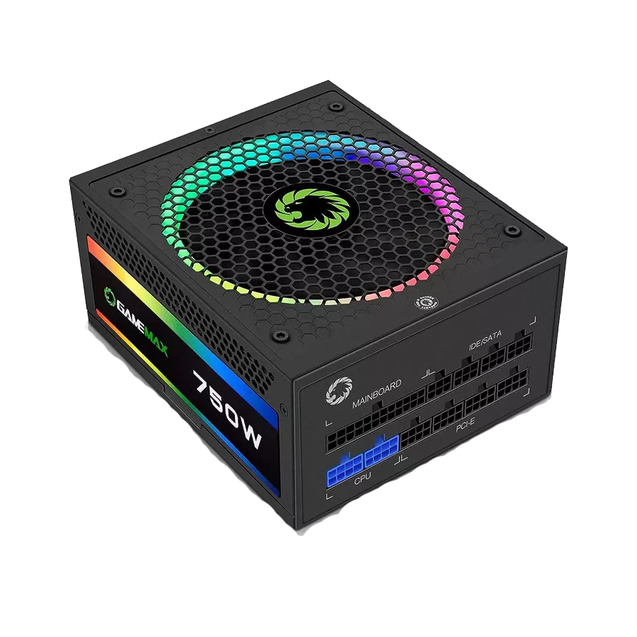 پاور 750 وات گیم مکس RGB750 Rainbow GOLD Full Modular