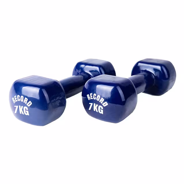 دمبل ایروبیک بانوان روکش‌ دار 7 کیلوگرمی رکورد مدل New - دو عددی
